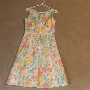 Calvin Klein Pastel Floral Midi Dress